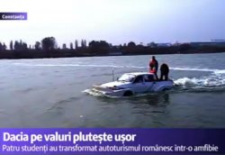 Patru studenţi au transformat o Dacie Papuc într-o maşină amfibie Patru studenţi au transformat o Dacie Papuc într-o maşină amfibie