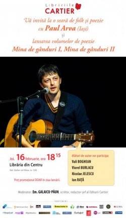 O seară de folk și poezie, la Librăria din Centru O seară de folk și poezie, la Librăria din Centru
