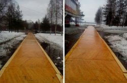 Putin vine la Arhanghelsk! Au așternut parchet pe străzi în așteptarea ”iubitului președinte” Putin vine la Arhanghelsk! Au așternut parchet pe străzi în așteptarea ”iubitului președinte”