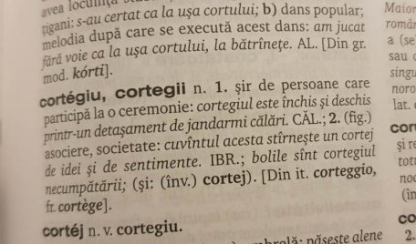 Cuvântul zilei „CORTEGIU” / Jurnaliștii din R. Moldova RESTANȚIERI la română Cuvântul zilei „CORTEGIU” / Jurnaliștii din R. Moldova RESTANȚIERI la română